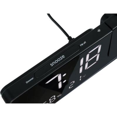 Radio-réveil projecteur Thomson: Noir, Radio FM, Température, Humidité