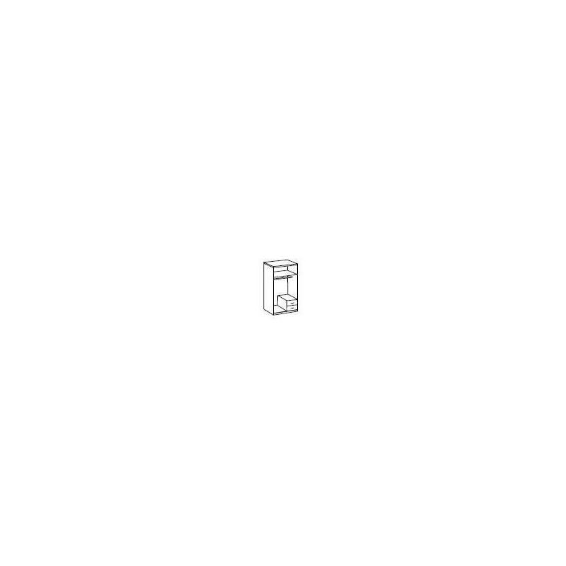 Armoire de chambre blanche 2 portes - L 91 x P 56 x H 199 cm