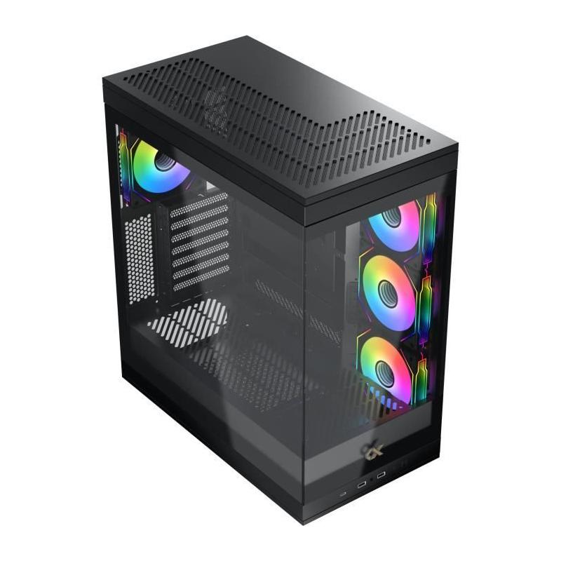 Boîtier PC XIGMATEK META: Moyen tour E-ATX Verre trempé ARGB Noir