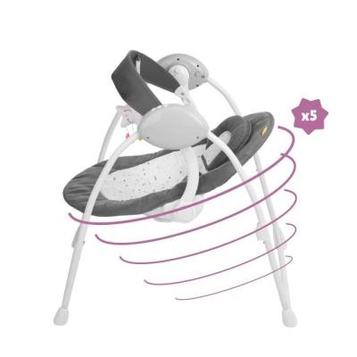 Badabulle Balancelle Electrique Confort Pliable Compact - Arche de jeux amovible