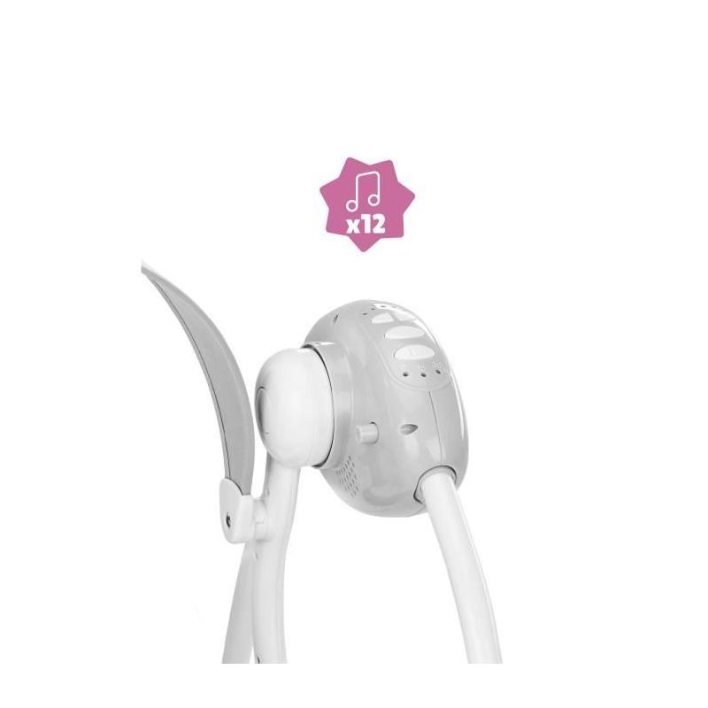 Badabulle Balancelle Electrique Confort Pliable Compact - Arche de jeux amovible