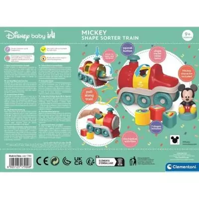 CLEMENTONI - Le train des formes de Mickey: jouet d'éveil ludique