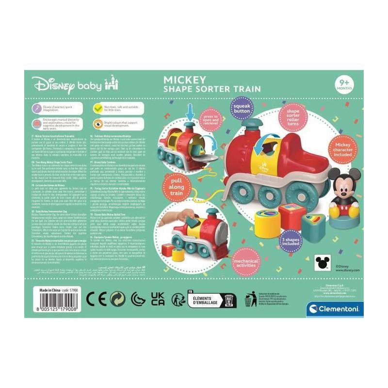 CLEMENTONI - Le train des formes de Mickey: jouet d'éveil ludique