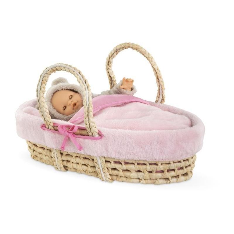 Accessoires poupons COROLLE - Couffin Peluche Rose - 36/42cm