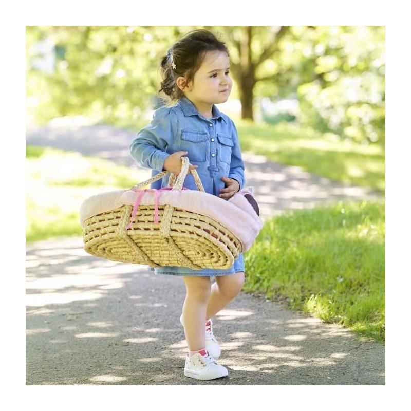 Accessoires poupons COROLLE - Couffin Peluche Rose - 36/42cm