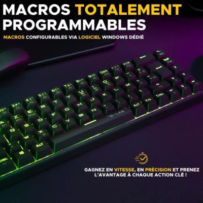 Clavier Gamer Triple Mode - The G-Lab KEYZ TITAN - Sans Fil - RGB