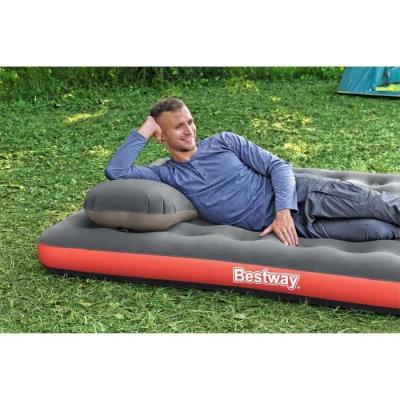 Matelas Double Roll & Relax Gonflable pour Camping 203x183x22 cm