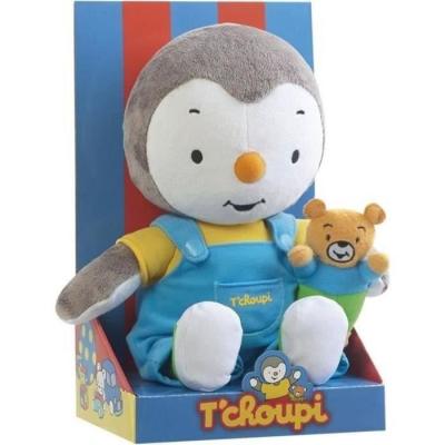 Peluche Tchoupi 30 cm avec ourson - Douceur en peluche