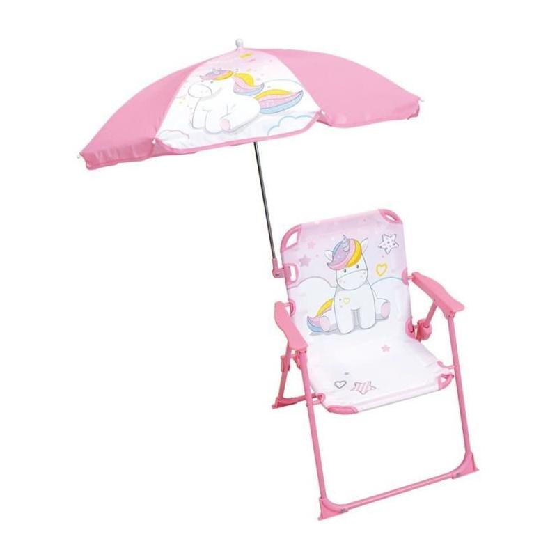 Ensemble Table et Chaise Bébé Licorne avec Parasol - Fun House