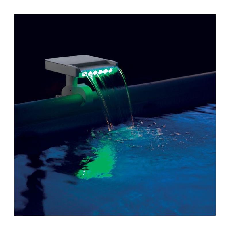 Fontaine cascade LED pour piscine Intex - Effet spectaculaire