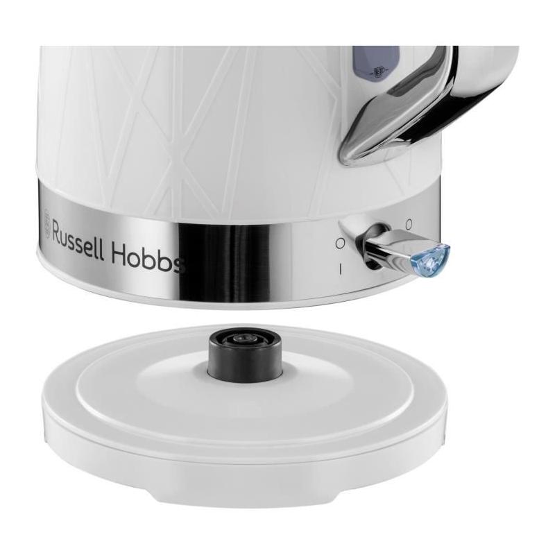 Bouilloire RUSSELL HOBBS - Structure Blanc - 2400 W - 1.7 L - Zones d'ébullition rapide
