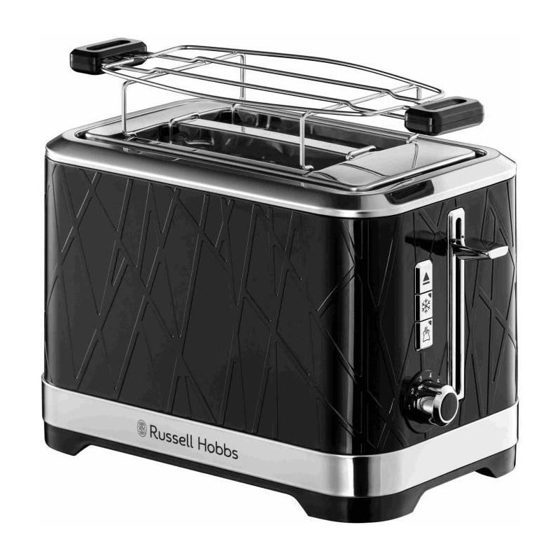 Grille-Pain Russell Hobbs Structure Noir 1500W - Fentes Extra larges