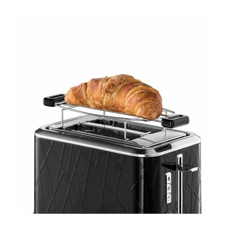 Grille-Pain Russell Hobbs Structure Noir 1500W - Fentes Extra larges