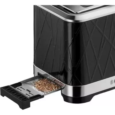 Grille-Pain Russell Hobbs Structure Noir 1500W - Fentes Extra larges