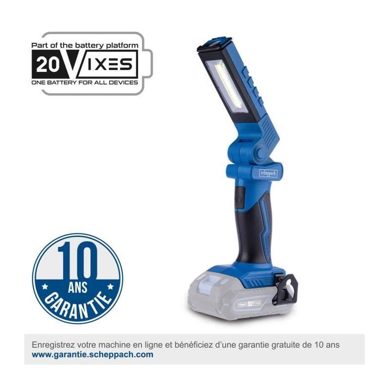 Projecteur/torche sans fil 300lm 6200K - SCHEPPACH 20V IXES