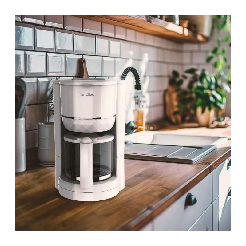 Cafetière filtre - TERRAILLON 15353 DIAMANT Blanc - 1.25L - 980W