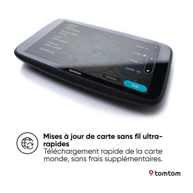 TomTom GO Superior 7: GPS Voiture 7 pouces - Traffic en temps réel - Services Premium 2 ans