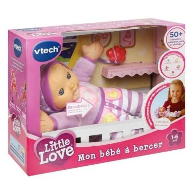 Poupon interactif VTECH Little Love - Mon Bébé à Berce - Rose