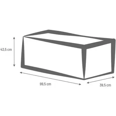 Bac à fleurs Volcania 100x40x40 cm - 97,6 L - Gris anthracite