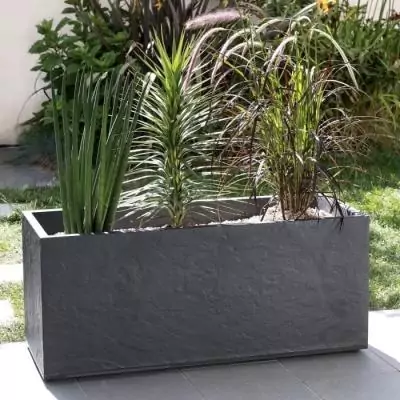 Bac à fleurs Volcania 100x40x40 cm - 97,6 L - Gris anthracite