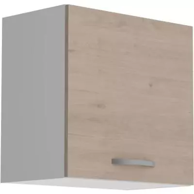 Meuble haut 1 porte OSLO - Chene Jackson - L 60 x P 36 x H 58 cm