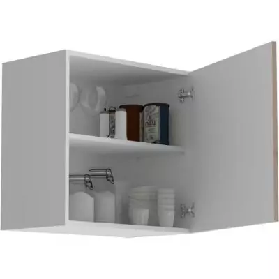 Meuble haut 1 porte OSLO - Chene Jackson - L 60 x P 36 x H 58 cm