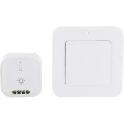 Interrupteur sans fil + Module éclairage On/Off - DIO CONNECTED HOME - Blanc Interrupteur sans fil + Module éclairage On/Off - DIO CONNECTED HOME - Blanc