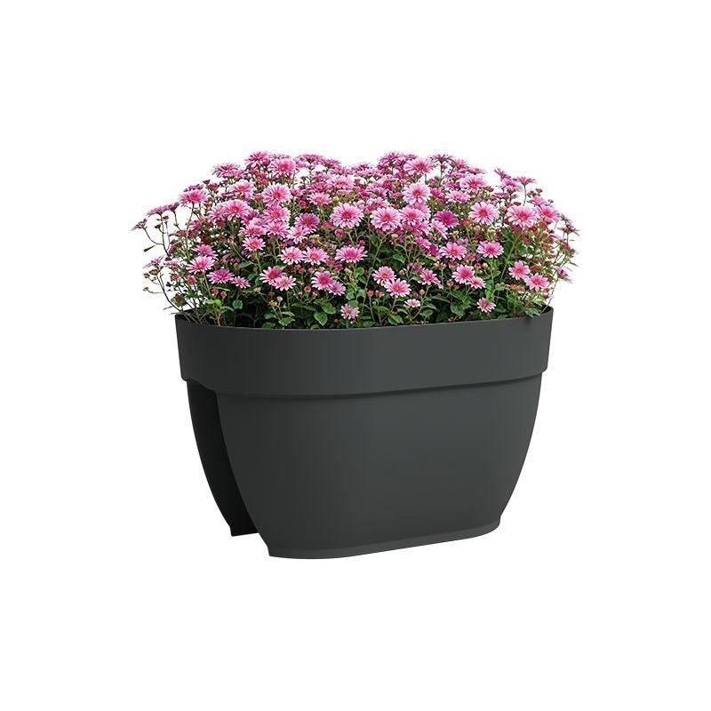 Jardinière Anthracite ARTEVASI CAPRI CAMPANA - Balcon 40cm - Moderne