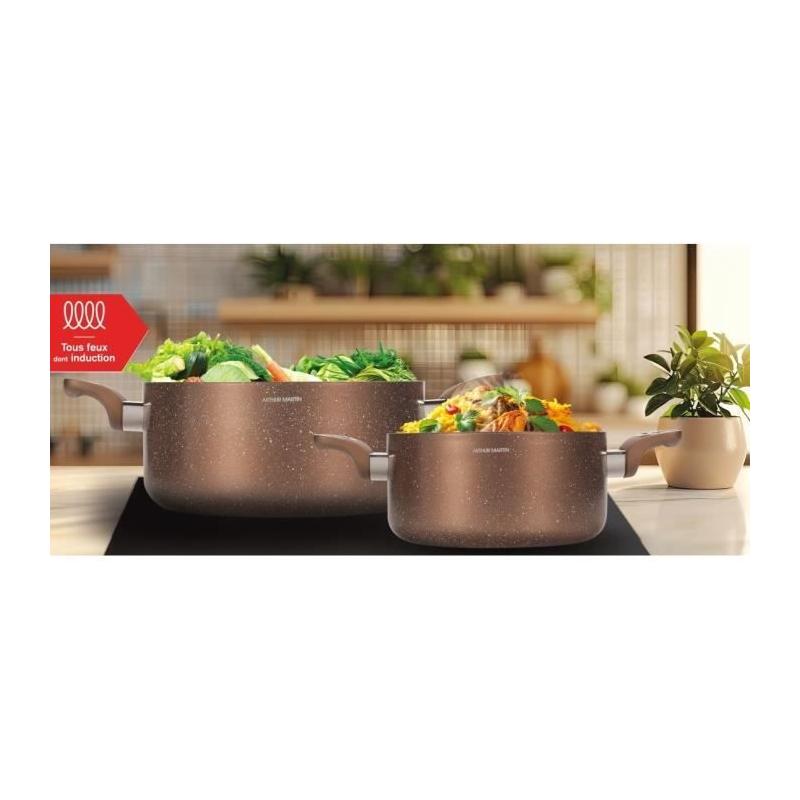 Set de marmites ARTHUR MARTIN - AM9820 - Aluminium - 20-24 cm - Induction