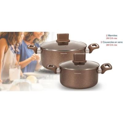 Set de marmites ARTHUR MARTIN - AM9820 - Aluminium - 20-24 cm - Induction