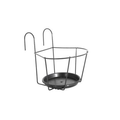 Support pour plante avec soucoupe ARTEVASI - 25 x 25 cm - Gris anthracite
