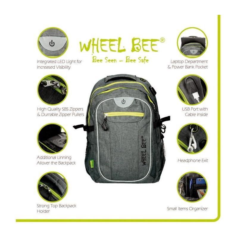 Sac à dos SCHILDKRÖT - Sac Wheel Bee BACKPACK Revolution, 42x32x19 cm