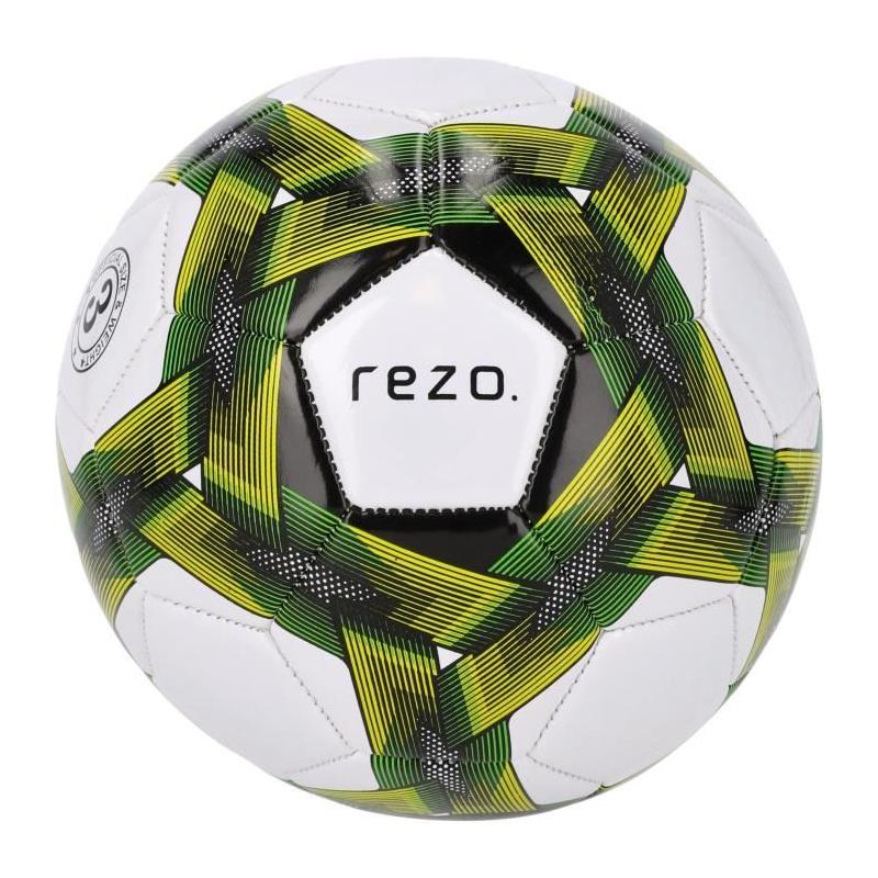 Ballon de football REZO PVC Taille 3 Jaune bicolore - Résistant