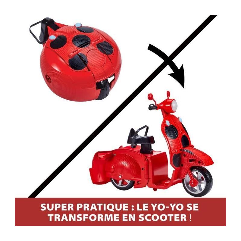Figurine Scooter Miraculous Switch'n go + poupée articulée Ladybug Lucky Charm - BANDAI 26 cm