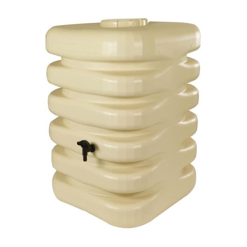 Récupérateur d'eau Cubique BELLI 350L Beige - Compact et élégant