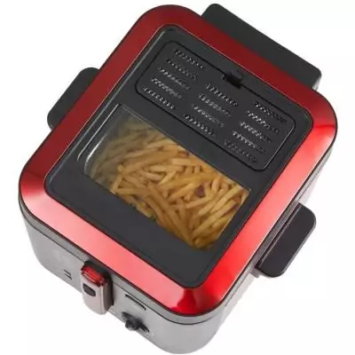 Friteuse électrique BRANDT FRI25R - 2,5L + 1kg - Rouge/Noir