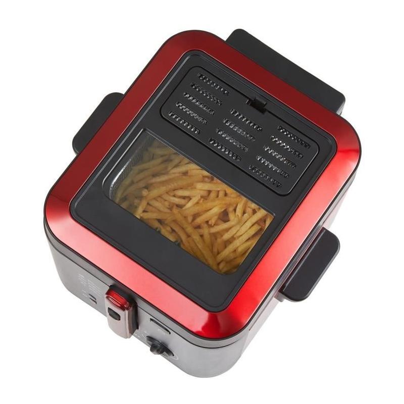 Friteuse électrique BRANDT FRI25R - 2,5L + 1kg - Rouge/Noir