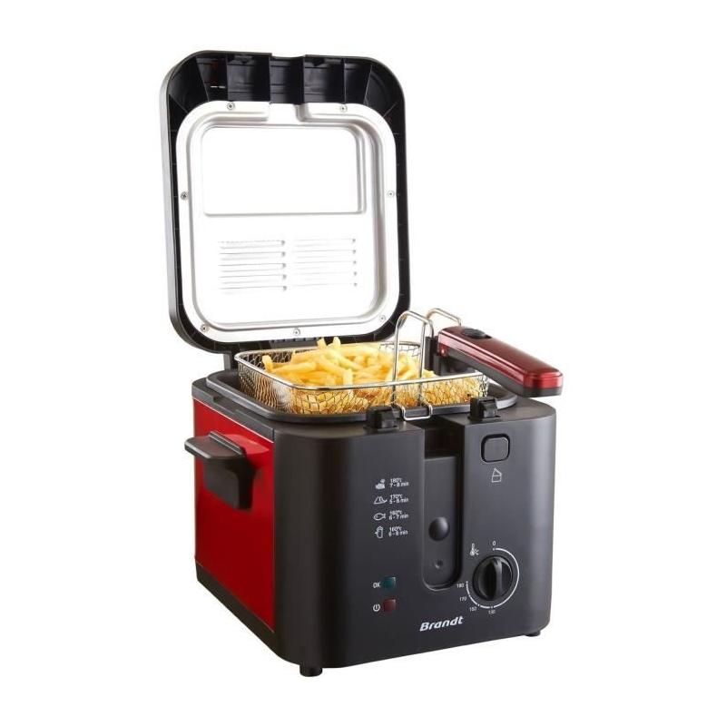 Friteuse électrique BRANDT FRI25R - 2,5L + 1kg - Rouge/Noir