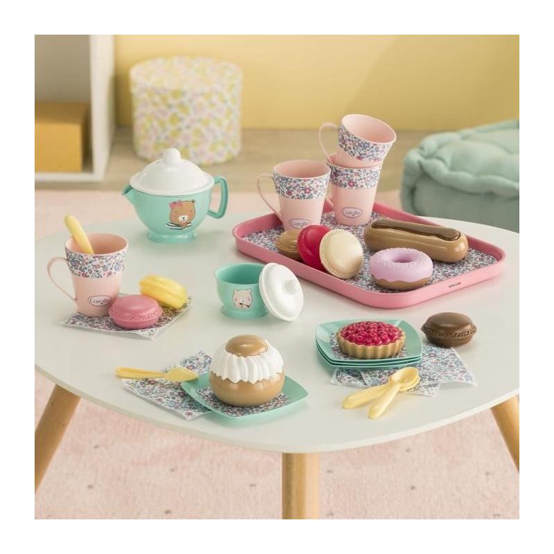 Accessoires poupons COROLLE - Ma Dinette Thé et Goûter - 30 accessoires