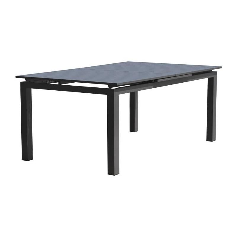 Table de jardin extensible anthracite - Aluminium 10 pers. - MIAMI