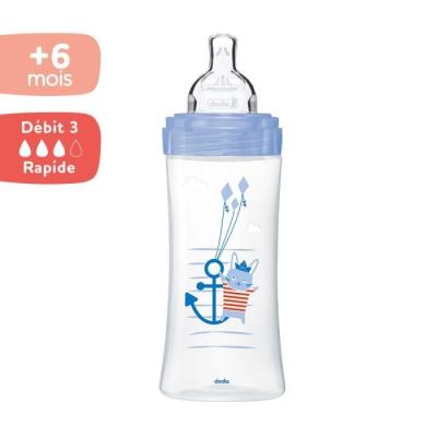 Biberon Dodie Sensation+ Anti-Coliques Lapin 330ml - Idéal pour les bébés de plus de 6 mois
