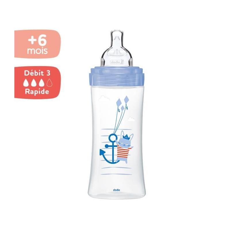 Biberon Dodie Sensation+ Anti-Coliques Lapin 330ml - Idéal pour les bébés de plus de 6 mois