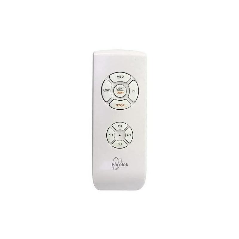 Ventilateur de plafond OKLAHOMA Blanc & Bois - Ø137cm 100W + LED