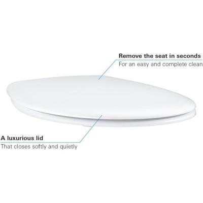 Abattant WC GROHE Bau Ceramic Blanc Alpin - SoftClose - Dimensions compactes