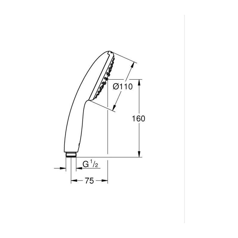 Pommeau de douche GROHE Vitalio Start 110 - 1 jet Pluie