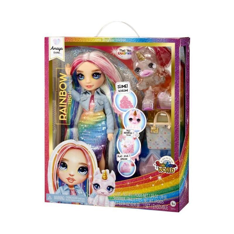 Poupée Rainbow High 28 cm avec Kit Slime & Animal - Amaya