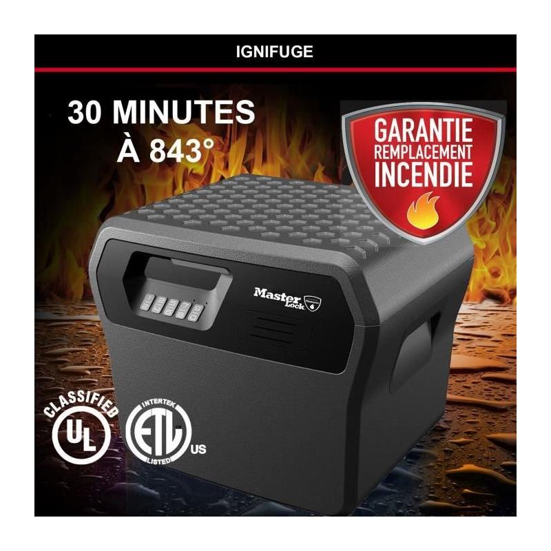 Caisse de Sécurité Anti-feu - MASTER LOCK - 18,5L - Combinaison Electronique