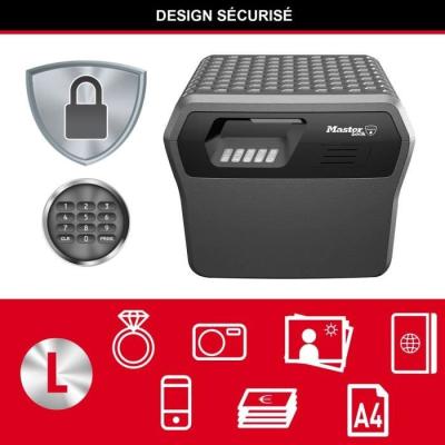 Caisse de Sécurité Anti-feu - MASTER LOCK - 18,5L - Combinaison Electronique