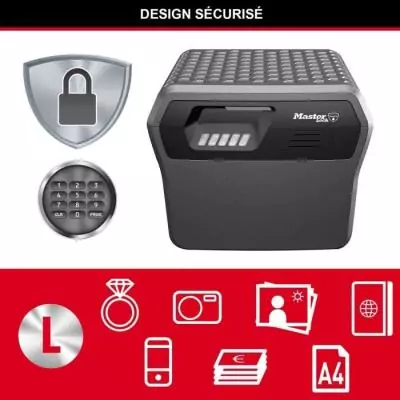 Caisse de Sécurité Anti-feu - MASTER LOCK - 18,5L - Combinaison Electronique