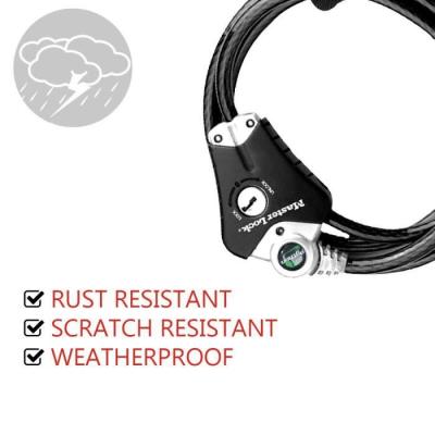 Antivol MASTER LOCK Câble ajustable 30cm-1,8m
